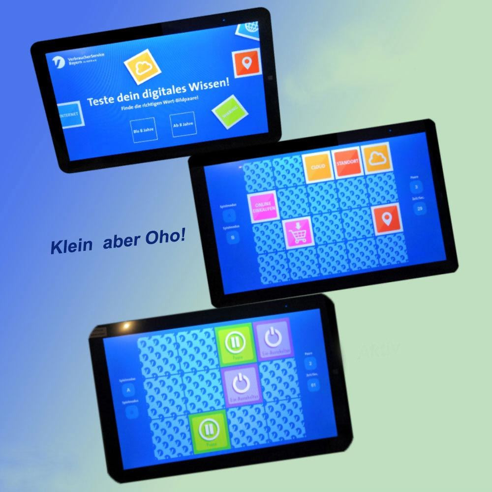 Digitale Memocards - Kartenpaare finden via Tablet oder großen Touchscreen