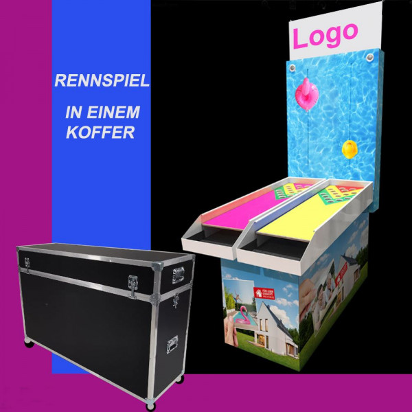 Attraktiv gestaltetes Rennerderby-Display Attraktiv gestaltetes Rennerderby-Display